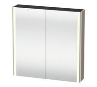 Duravit Duravit Armoire miroir Universal XSquare 80x80x15,5 cm, basalte mat, 2 portes, LED Quantité:1