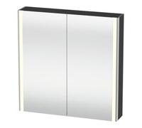 Duravit Duravit Armoire miroir Universal XSquare 80x80x15,5 cm, graphite mat, 2 portes, LED Quantité:1