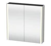 Duravit Duravit Armoire miroir Universal XSquare 80x80x15,5 cm, gris béton mat, 2 portes, LED Quantité:1