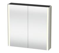 Duravit Duravit Armoire miroir Universal XSquare 80x80x15,5 cm, taupe mat soyeux, 2 portes, LED Quantité:1