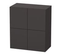 Duravit Duravit Armoire semi-haute L-Cube 70x36,3x80 cm, 2 portes, graphite supermat Quantité:1