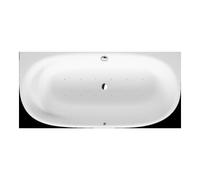 Duravit Cape Cod Bains à remous, paroi avant, un dossier incliné, habillage sans soudure, bâti-support, garniture de vidage et de trop-plein, système d'air, 1900x900mm, 760364000AS0000