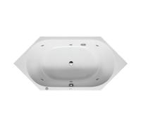 Duravit Duravit Baignoire balnéo D-Code 190x90 cm, hexagonale, version encastrée, blanche, J Proj. Quantité:1