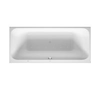 Duravit Baignoire balnÃ©o Happy D.2 1700x700mm, version encastrÃ©e, 1 dossier inclinÃ© Ã gauche, cadre, vidage et trop-plein, Airsystem - 760310000AS0000