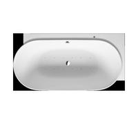 Duravit Luv Whirlpool, coin droit, 2 inclinaisons arrière, carénage sans cout...