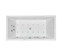 Duravit Whirlpool Starck 1800x900mm version encastrÃ©e avec deux pentes arriÃšre, Combisystem P - 760052000CP1000