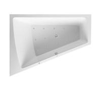 Duravit Paiova Bain à remous, à encastrer, simple dos à gauche, bâti-support, vidage et trop-plein chromés, Combi-Système P, 1700x1300mm, 760214000CP1000