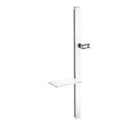 Duravit Duravit Barre de douche chrome 800 mm, avec support, alu/plastique/verre, blanc brillant Quantité:1