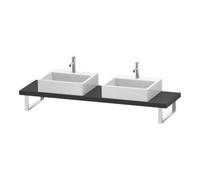 Duravit Duravit Console Compact L-Cube 80-200x48 cm, 2 tiroirs, ép. 4,5 cm, graphite mat Quantité:1