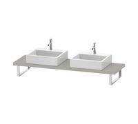 Duravit Duravit Console Compact L-Cube 80-200x48cm, 2 tiroirs, ép. 4,5cm, taupe mat Quantité:1