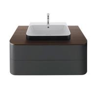 Duravit Duravit Console de lavabo Happy D.2 Plus 100x55 cm, 1 découpe, noyer brossé Quantité:1