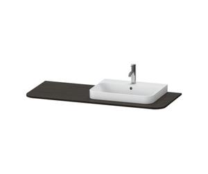 Duravit Duravit Console de lavabo Happy D.2 Plus 130x55 cm, avec 1 trou, robinetterie droite, noyer huilé Quantité:1