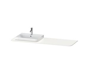 Duravit Duravit Console de lavabo Happy D.2 Plus 160x55 cm, 1 découpe, cuve à gauche, blanc brillant Quantité:1