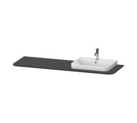 Duravit Duravit Console de lavabo Happy D.2 Plus 160x55 cm, 1 trou, cuvette droite, graphite mat Quantité:1