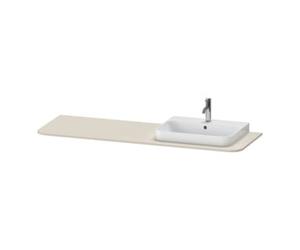 Duravit Duravit Console de lavabo Happy D.2 Plus 160x55 cm, 1 trou, robinetterie à droite, taupe mat Quantité:1