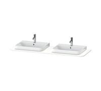 Duravit Duravit Console de lavabo Happy D.2 Plus 160x55 cm, 2 découpes, blanc supermat Quantité:1