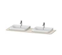 Duravit Duravit Console de lavabo Happy D.2 Plus 160x55 cm, 2 découpes, taupe supermat Quantité:1