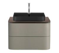 Duravit Duravit Console de lavabo Happy D.2 Plus 65x48 cm, 1 découpe, noyer brossé Quantité:1