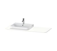 Duravit Duravit Console lavabo Happy D.2 Plus 130x55 cm, 1 trou, mitigeur gauche, blanc mat Quantité:1