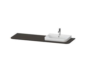 Duravit Duravit Console lavabo Happy D.2 Plus 160x55 cm, 1 trou, robinetterie droite, noyer huilé Quantité:1