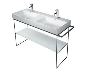 Duravit Duravit Console métal DuraSquare 126,5x45 cm, sur pied, noir mat Quantité:1