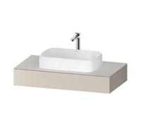 Duravit Duravit Console Qatego 100x55x17 cm, taupe mat, 1 découpe Quantité:1