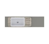 Duravit Duravit Console Qatego 120-200x48x17 cm, 1 découpe, basalt mat Quantité:1