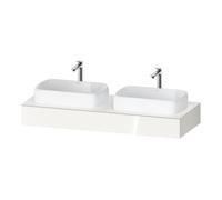 Duravit Duravit Console Qatego 140x55x17 cm, blanc, 2 trous, lavabo double face Quantité:1