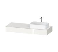 Duravit Duravit Console Qatego 140x55x17 cm, blanc brillant, 1 découpe, évier droit Quantité:1