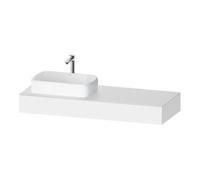 Duravit Duravit Console Qatego 140x55x17 cm, blanc mat, 1 découpe, évier à gauche Quantité:1