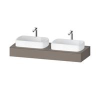 Duravit Duravit Console Qatego 140x55x17 cm, blanc mat, 2 tiroirs, lavabo double face Quantité:1