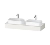 Duravit Duravit Console Qatego 140x55x17 cm, blanc mat, 2 trous, lavabo double face Quantité:1