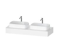 Duravit Duravit Console Qatego 140x55x17 cm, blanche, 2 trous, lavabo double face Quantité:1
