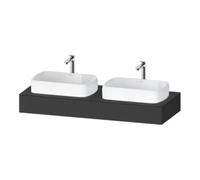 Duravit Duravit Console Qatego 140x55x17 cm, gris, 2 trous, lavabo double face Quantité:1