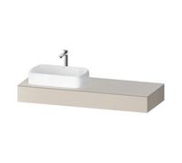 Duravit Duravit Console Qatego 140x55x17 cm, taupe mat, 1 découpe, lavabo gauche Quantité:1