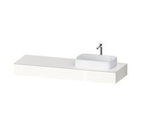 Duravit Duravit Console Qatego 160x55x17 cm, blanc brillant, 1 découpe, lavabo droit Quantité:1