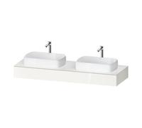 Duravit Duravit Console Qatego 160x55x17 cm, blanc brillant, 2 tiroirs, lavabo double face Quantité:1