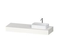 Duravit Duravit Console Qatego 160x55x17 cm, blanc mat, 1 découpe, lavabo droit Quantité:1
