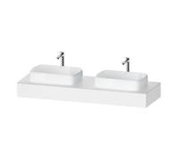 Duravit Duravit Console Qatego 160x55x17 cm, blanc mat, 2 trous, lavabo double face Quantité:1