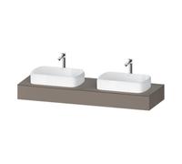 Duravit Duravit Console Qatego 160x55x17 cm, blanc mat, 2 trous, lavabo double face Quantité:1