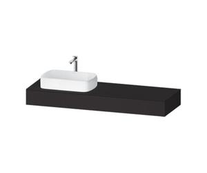 Duravit Duravit Console Qatego 160x55x17 cm, gris, 1 découpe, évier gauche Quantité:1