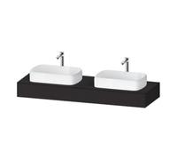 Duravit Duravit Console Qatego 160x55x17 cm, gris, 2 trous, lavabo double face Quantité:1