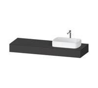 Duravit Duravit Console Qatego 160x55x17 cm, gris mat, 1 découpe, lavabo droit Quantité:1