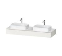 Duravit Duravit Console Qatego 160x55x17cm, blanc mat, 2 trous, lavabo double face Quantité:1