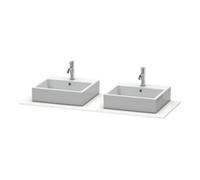 Duravit Duravit Console XSquare 140x55 cm, blanc mat, 2 sorties, vasque double côtés Quantité:1