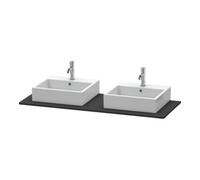 Duravit Duravit Console XSquare 140x55 cm, gris mat, 2 trous, fixation des deux côtés Quantité:1