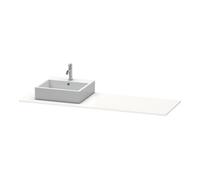 Duravit Console XSquare XS060HL7575 160x55cm, avec 1 découpe, gauche, Leinen