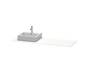 Duravit Duravit Console XSquare 160x55x1,6 cm, avec 1 trou, blanc, verre satiné mat Quantité:1