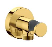 Duravit Duravit Coude mural DN 15, avec robinet de douche, rosace ronde, or poli Quantité:1