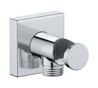 Duravit Coude de raccordement mural rosace carrée UV0630010010 55x102 mm Chrome brillant